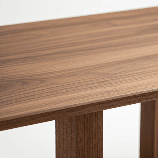 Handcrafted walnut wood dining table with fine grain joinery