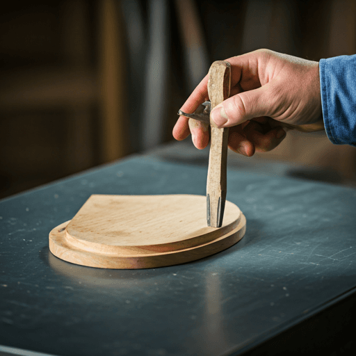 Architect tools with brass ruler and blueprints