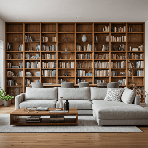 Floor-to-ceiling custom bookshelf library