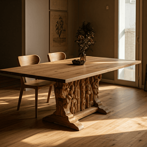 Oak Form Table